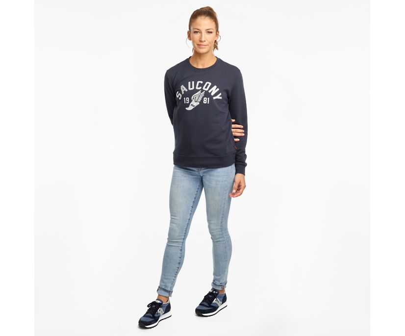 Saucony Rested Crewneck Skjorta Dam Marinblå | Sverige 778YXF